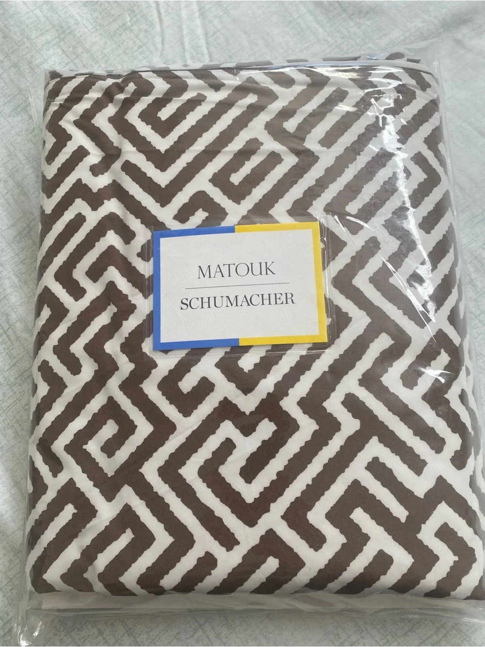 Matouk Schumacher Gabriel Full/queen Duvet Cover 90x96 corded edge mocha